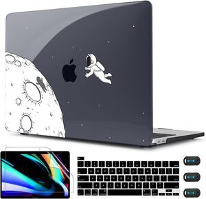 Black Astronaut Case Compatible with MacBook Pro 13 Inch Keyboard & Screen Cover